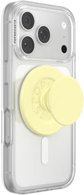 PopSockets Phone Grip for MagSafe, Magnetic Holder- Butter Yellow | Removable, For Kindle / Android / iPhone, With Magnet, Yellow, Butter, Winter, Snowflake