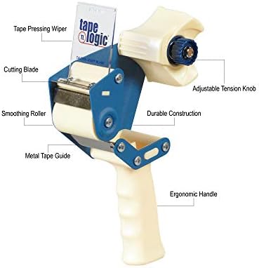 BOX USA Tape Logic 2 Inch Heavy-Duty Packing Tape Dispenser Gun, for Packing, Shipping, Moving and Warehouse Use (1 Dispenser)