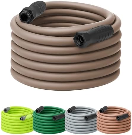 Flexzilla Colors SwivelGrip Garden Hose 5/8 in. x 75 ft., Lightweight All-Weather Water Hose, Durable and Flexible, Leak-Free Connections, Brown Mulch