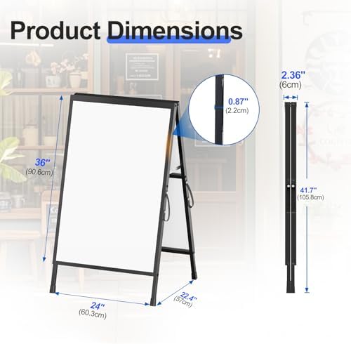 24×36 Inch Slide-in Folding A-Frame Sign Holder (Frame Only)