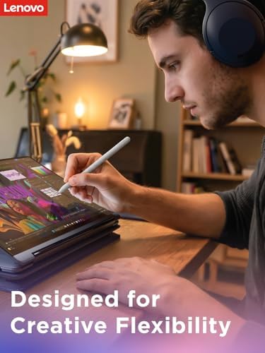 Lenovo Yoga Pen 2 with Magnetic Pen Case, AES 3.0 Stylus with 8192 Pressure Levels, USB C Rechargeable, Tilt Detection, Multi Protocol Support for Lenovo Yoga 2 in 1 PCs, Seashell