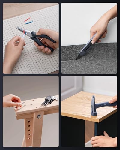 HOTO 40-Piece Tool Kit for Home Improvement, Household Essentials & DIY