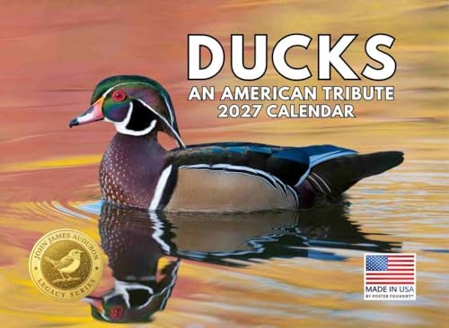 JJ Audubon Tribute Duck Calendar 2027 Ducks Monthly Wall Calender 12 Month