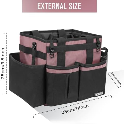 SCAVATA Compact Wearable Cleaning Caddy with Handle & Shoulder Straps