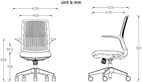 Comfy Chair Office Chair Desk Chair Ergonomic Computer Chair Swivel Chair Computer Chair for Study Room Bedroom Home Office Swivel Chairs (Colour: Blue) (Black)