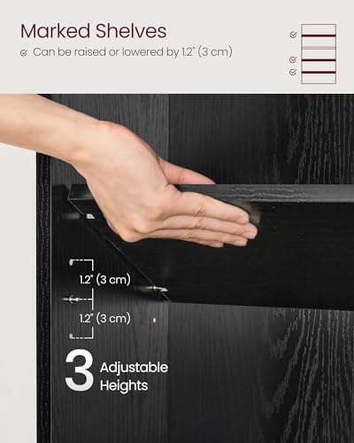 VASAGLE Set of 2 5-Tier Bookshelves, 30 Inches Wide, Adjustable Shelves