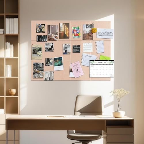 48"x36" Felt Corkboard Bulletin Board,TSJ OFFICE,12 Pack for Wall,Cinnamon