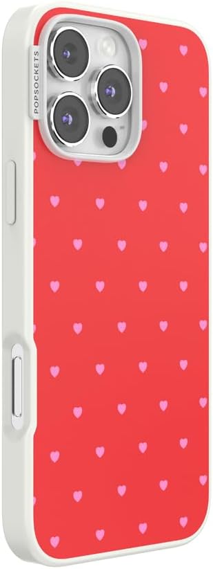PopSockets iPhone 16 Pro Max Phone Case w/MagSafe Grip- Cherry Pop | Magnetic, Wireless Charging, Camera & Drop Protection, Cherry, Fruit, Electronic Accessories, For iPad/Kindle/iPhone/Android