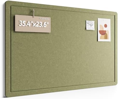Fluxynara 35.4" x 23.6" Bulletin Board, Olive Green
