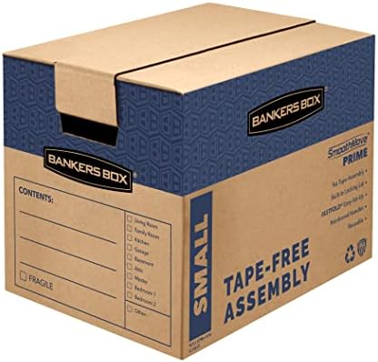 Bankers Box 10-Pack Small Prime HD Moving Boxes with Reinforced Handles