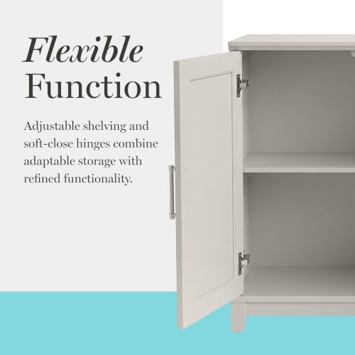 Martha Stewart Lily Pond Modular Storage Cabinet, Sharkey Gray, Set of 2