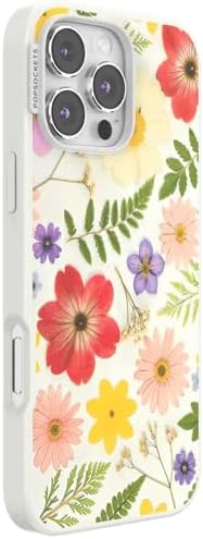 PopSockets iPhone 16 Pro Max Phone Case w/MagSafe Grip- Wild Blooms | Magnetic, Wireless Charging, Camera & Drop Protection, Western, Boho, Aesthetic, Flower, Floral