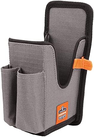 Ergodyne Squids 5541 Barcode Scanner Holster Pouch for Gun Grip Mobile Computers, Holder for Handheld Bar Code Scanners, Belt Clip Attachment Gray Large