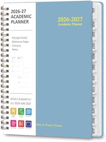 Planner 2026-2027, Weekly and Monthly Academic Planner, July 2026 - June 2027, Hardcover Calendar Agenda Book for School Year Planning, School Supplies for Teacher and Student, Letter Size(8.5'' x 11'')
