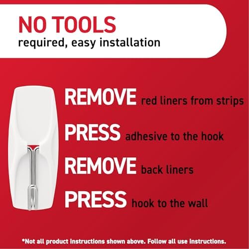 Command Medium Wire Toggle Hooks, 35 Hooks and 40 Strips, Damage-Free Hanging Wall Hook with Adhesive Strips, Adhesive Hooks for Hanging Back to School Dorm Organizers, Holds up to 2 lb