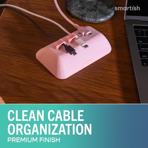 Smartish Magnetic Cord Holder, Bigger Cable Wrangler, Office Desk Organizer