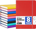 8 Pack Lined Journal Notebook for Work, A5 Hardcover (5.5" x 8.3"), 8 Colors 136 Pages Medium College Ruled Notebook Bulk, for Writing, Note Taking, Business Work School Home
