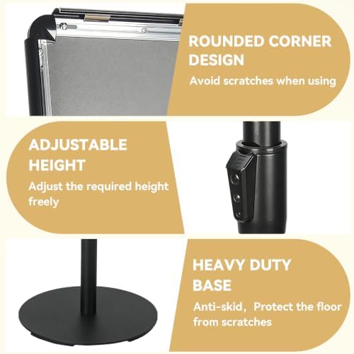 6PACK Sign Stand Holder 8.5×11-Inch for School Church Business Show,Black