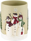 Avanti Linens - Wastebasket, Resin Bathroom Accessories, Christmas Decorations (Snowmen Gathering Collection)