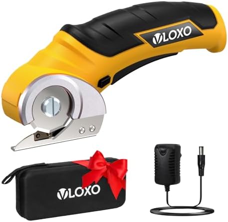 VLOXO Cordless Electric Scissors Cardboard Cutter with Safety Lock