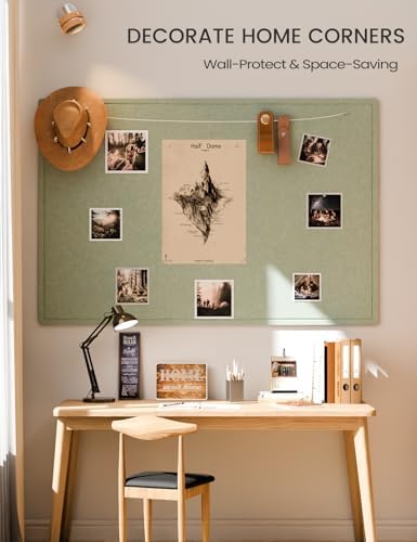 Fluxynara 70.8" x 47.2" Large Bulletin Board, Sage