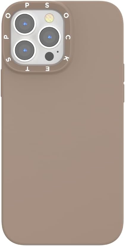 PopSockets iPhone 13 Pro Max Phone Case w/MagSafe- Latte | Magnetic, Wireless Charging, Camera & Drop Protection, Brown, Plain, Cream, Beige, Summer Spring