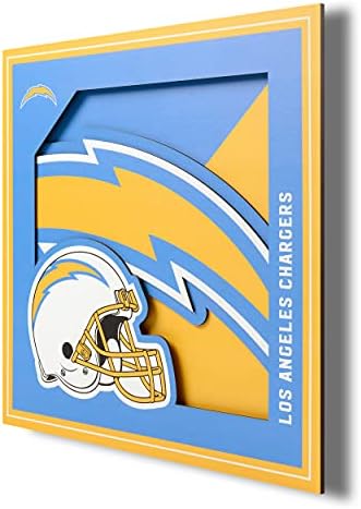 YouTheFan NFL Los Angeles Chargers 3D Logo Series Wall Art