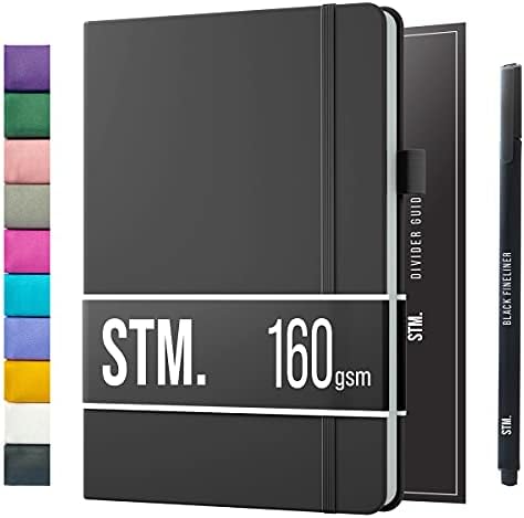 Bullet Dotted Journal Dot Grid Notebook | A5 Daily Journaling Notebooks for Personal Writing, Work, Women | 160gsm Thick Paper, Hard cover, Lay Flat Binding | 5x7 Journals Cuaderno Libretas de apuntes
