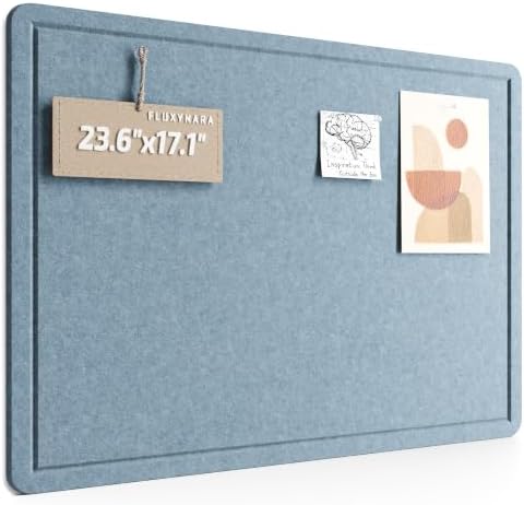 Fluxynara 23.6" x 17.1" Bulletin Board, Dusty Blue
