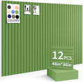 48" x 36" Cork Board Alternative, 12 Pack Felt Bulletin Board Tiles with 30 Adhesive Tabs Wall Push Pin Board for Office Classroom Bedroom Decor