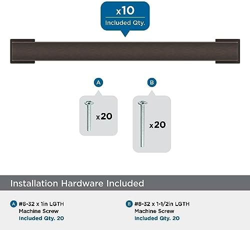 Amerock 10BX37032ORB | Oil Rubbed Bronze Cabinet Pull | 5-1/16 inch (128mm) Center-to-Center | 30 Pack | Bridgeport | Furniture Hardware
