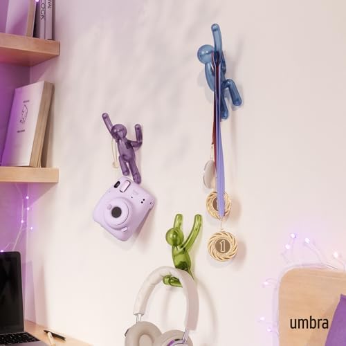 Umbra Buddy Wall Hooks, Drill-Free Pin-Point Coat Hooks, Gem Multi