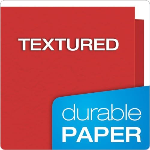 Oxford Two-Pocket Folders w/Fasteners, Red, Letter Size, 25 per Box (57711)