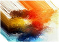 Batmerry Colorful Watercolor Brush Stroked Painting Linen Placemats Set of 8, Artistic Washable Table Mats for Kitchen Table Thickened Heat Insulation Dining Set Indoor Outdoor 12X18 in