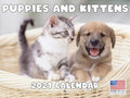 Puppy and Kitten Calendar 2027 Puppy Kitten Kitty Monthly Wall Calender 12 Month