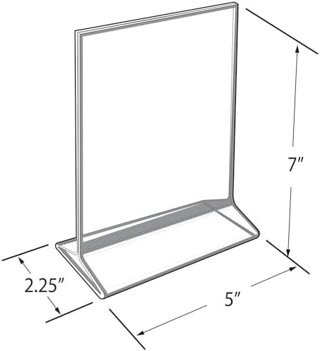 Azar Displays 152799-GLD-10PK Gold Trim Double-Sided Clear Acrylic Frames – Elegant Display Frames for Weddings, Events, and Photos | Premium 5x7 Tabletop Sign Holders (10-Pack)