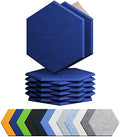 12Pack Hexagon Acoustic Panels Self Adhesive Sound Proof Foam(Telecom Blue)