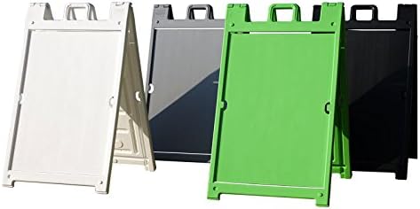 Black 4-Pack of Plasticade Signicade Deluxe A-Frame Sidewalk Curb Sign Portable Folding Double-Sided Display with Quick-Change System