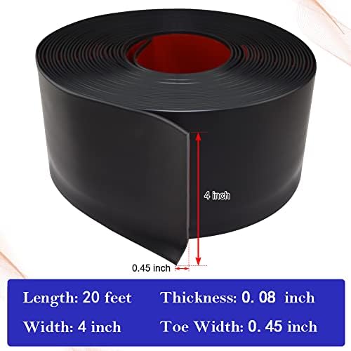 LSGCQ Vinyl Baseboard Molding Trim 4 Inch Self-Adhesive Vinyl Wall Base