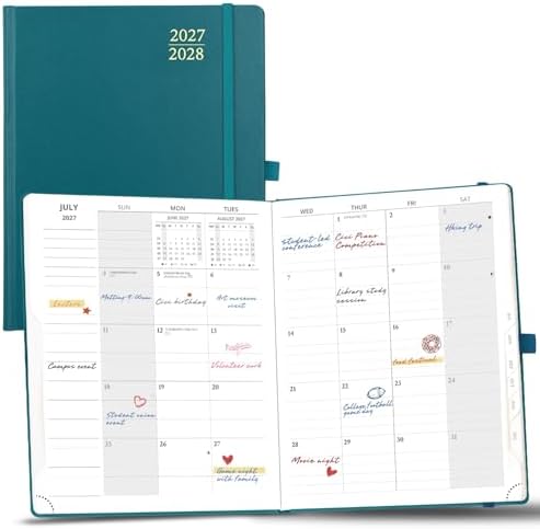 POPRUN Monthly Planner 2027-2028, Large-8" x 10", 18-Month Calendar Book
