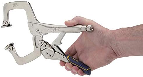 IRWIN VISE-GRIP Welding Pliers, Fast Release, C-Clamp with Swivel Pads, 11-Inch (IRHT82586)