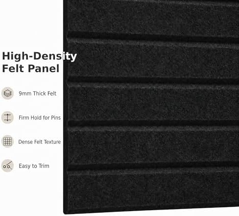 8 Pack Large Felt Bulletin Board Tiles, 48" x 24" Felt Pin Board