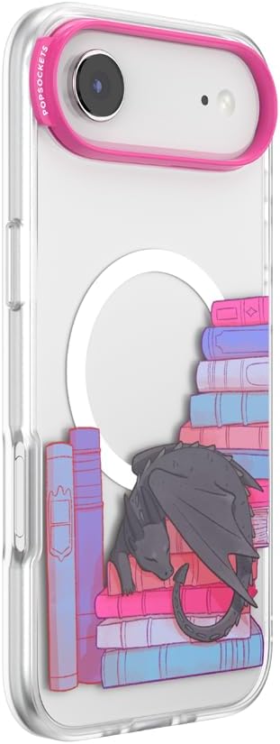 PopSockets iPhone 17 Air Phone Case with MagSafe- Curled Up & Cozy | Magnetic, Wireless Charging, Camera & Drop Protection, Dragon
