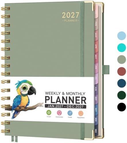 RETTACY 2027 Planner, Weekly and Monthly, A5 Size (5.7" x 8.3")