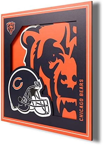 YouTheFan NFL Chicago Bears 3D Logo Series Wall Art