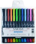 Zebra Pen SARASA Fineliner Pen, Assorted Ink, 0.8mm, 12-Pack