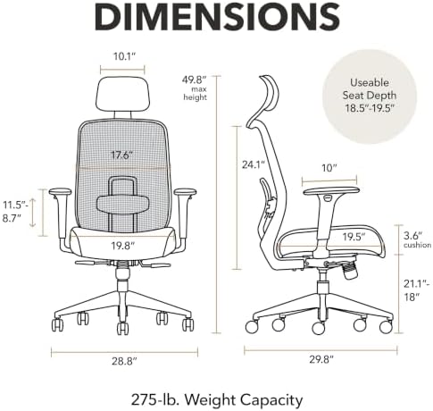 HON Altern Ergonomic Office Chair, Office Desk Computer Chair, Ruby