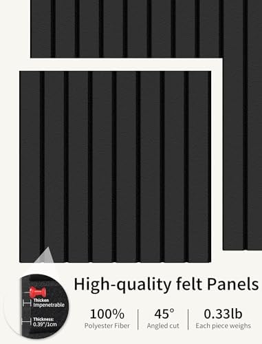 48" x 36" Cork Board Alternative, 12 Pack Felt Bulletin Board Tiles with 30 Adhesive Tabs Wall Push Pin Board for Office Classroom Bedroom Decor
