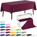 CXPSINC 54 Inch X 300 Feet Plastic Table Cover Roll Disposable Tablecloth with Slide Cutter for All Type/Shape Tables | Party, Banquet, Birthdays, Weddings(Burgundy, 300 Feet)