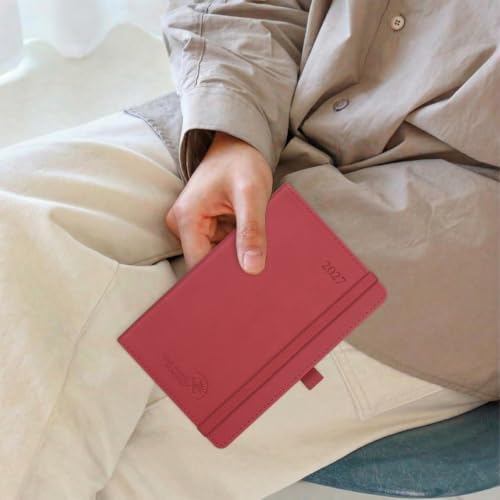 POPRUN 2027 Small Daily Planner One Page Per Day,Pocket Size Daily Calendar